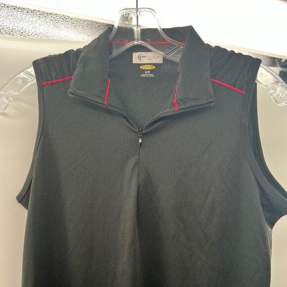 Greg Norman Women's Sleeveless Polo Top Black Size Small - Picture 2 of 9